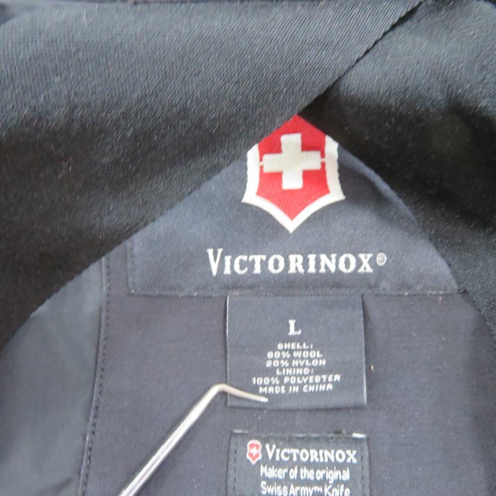 Victorinox Jacket Mens L Black Military Lined Winter Coat Mens Sz L - Picture 6 of 6